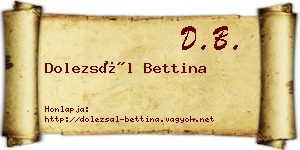 Dolezsál Bettina névjegykártya